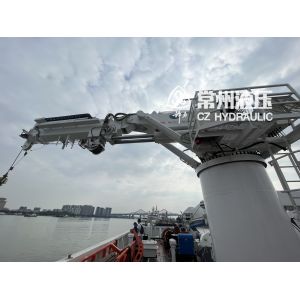 hydraulic cylinder for the crane of the marine and ship with ceramic coating