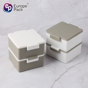 Portable and stackable plastic food containers