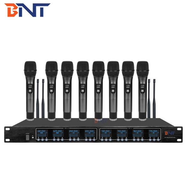 8 Channels Wireless Conference System Microphone Frequency Band UHF 640MHz -