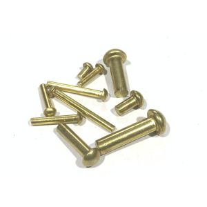 Brass Copper Round head solid rivet M5 M6 M8 Customized Yellow Gold solid rivets