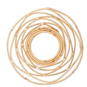 Natural Handmade Decorative Wall Rattan Mirror Modern Luxury home decorations