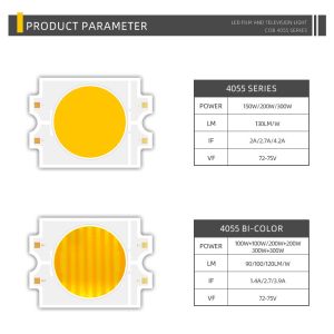 In Stock 4055 Cob Led Chip Dual Cct Warm White Cool White Dimmable 300w Cob Led