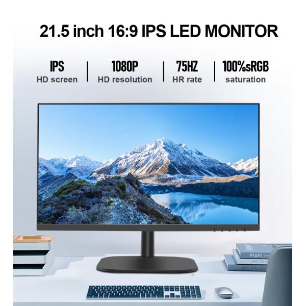 Bezel Less VA Panel Office PC Monitor 24 Inch 1K FHD 75Hz 100Hz 165Hz Refresh Rate