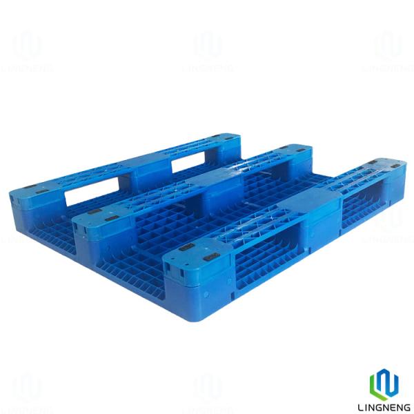 Single Face Euro Solid Plastic Pallets , Flat Racking Plastic Pallets 1200*1000*150