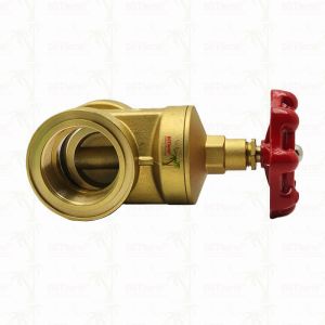Brass Gate Valve With Red Handle 2" Customized Size High Pressure Bearing