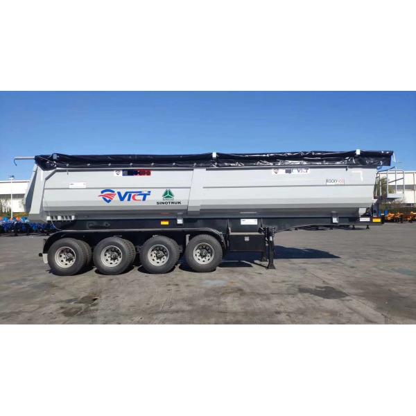 sinotruk 40 cbm 4 axle tractor dump trailer