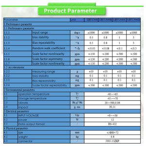 RS422 Output UNIVO UBTU300Y Navigation Inertial Attitude/Azimuth Reference