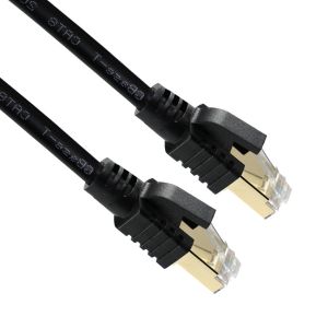 CAT8 Shielded Ethernet Cable S/FTP 40Gbps Gold RJ45