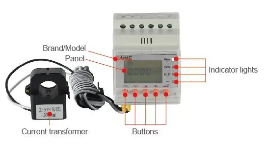 Bidirectional AC Energy Meter 230V Single Phase Ethernet