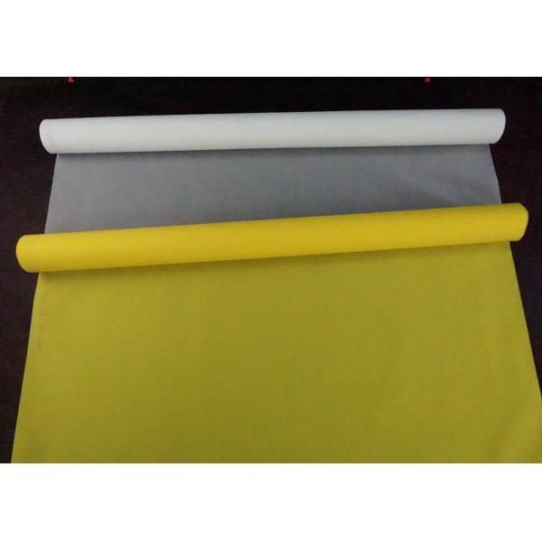 Plain Weave Screen Printing Mesh Material Silk Screen Mesh Roll White / Yellow