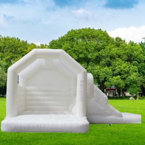 Castle Adventure Customized Color Inflatable White Bouncer with Slide