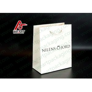 Full Inside Colored Custom Printed Paper Bags For Wedding Black Rope