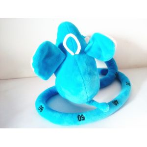 Plush Blue 120cm Elephant Toy Stuffed Soft Surface Easily Hang Small Eye Cool