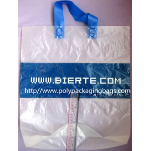 Biodegradable Personalized Plastic Grocery Bags With Loop Handle