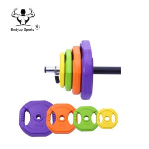 Rubber 20kg Weight Lifting Bar Electroplate Color Beautiful Appearance