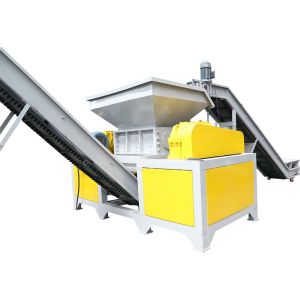 3300KG Weight Waste Wood Pallet Double Shaft Shredder with 9CrSi/D2/SKD-11