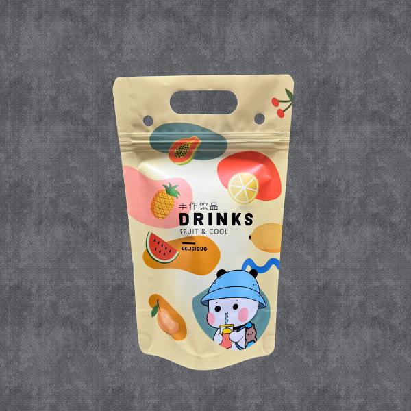 500 ml Custom Design Summer Iced Cold Drink Pouch Bags with Stand Up Bottom