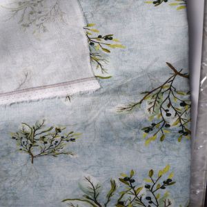 Textiles Polyester Printing Fabric Ramie Cotton Plaid Linen Blend Fabric