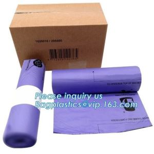 Environmental Biodegradable Bin Liner Bags, Compostable Garbage Bags, Edible 100