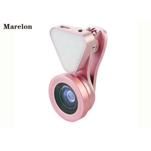 Macro Clip - On Universal Phone Selfie Lens LED Flashlight With Wide Angle 140
