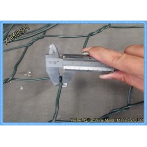 60X80mm , 3mx1mx1m Galvanized Wire Gabion Box / Stone Basket Gabion