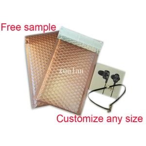Shipping Mailing Metallic Bubble Mailers Envelope Rose Gold 9 * 10 Inch Size
