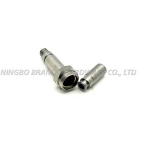 Male Screw Thread Solenoid Stem With Rubber Band Internal Spring Core