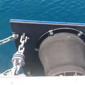 High Energy Absorption Cone Rubber Fender With Frontal Panel And Processing