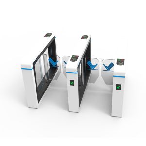 SPCC White Sliding Barrier Gate Single Directional / Bi Directional Turnstile