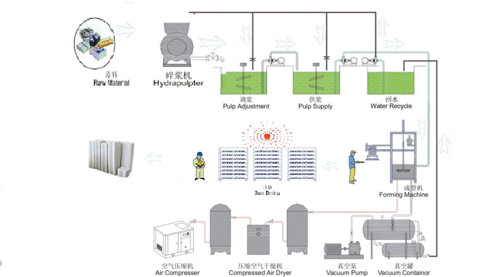 High Efficiency Pulp Molding Machinery for Industrial package