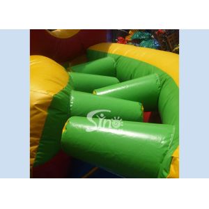 Outdoor Commercial Grade Kids Big Inflatable Obstacle With Double Slide Fit For