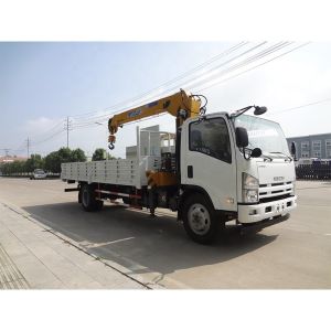 ISUZU 4x2 8 Tons Truck Mounted Crane Manual Transmission Type Single Cabin