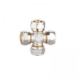 Wholesale Pex Al Pex Brass Compression Fittings Equal Diameter Four Way PF5010 from china suppliers