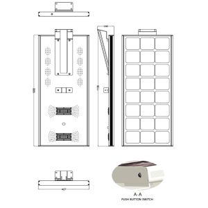 Motion Sensor Solar Powered Street Light With Auto Intensity Control 20w 40w 60w