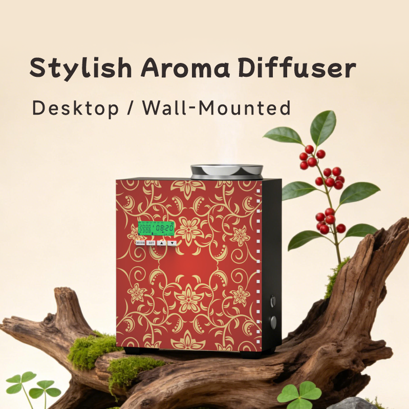 LCD Screen Home Aroma Diffuser Bluetooth Air Diffuser With Two Fluid Atomization