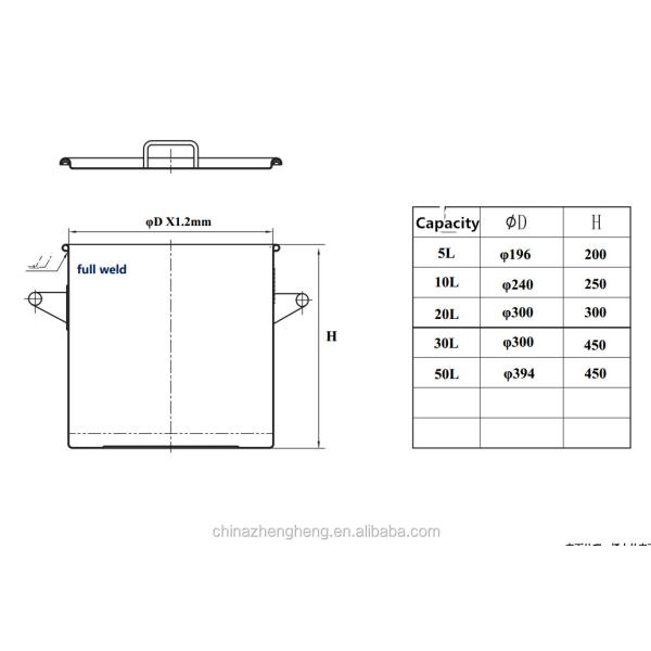316L Stainless Steel Milking Machine Bucket Drum 5L Capacity Mirror Polish
