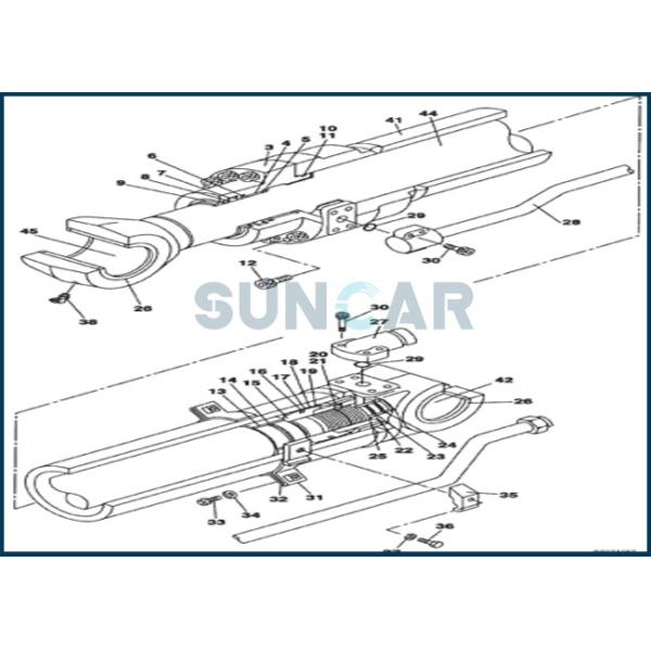 LZ009350 Arm Cylinder Seal Repair Kit for CNH CX130B CX145CSR