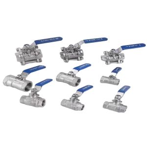 1/2" Stainless Mini Ball Valve with Female x Male NPT Thread and Stainless Steel