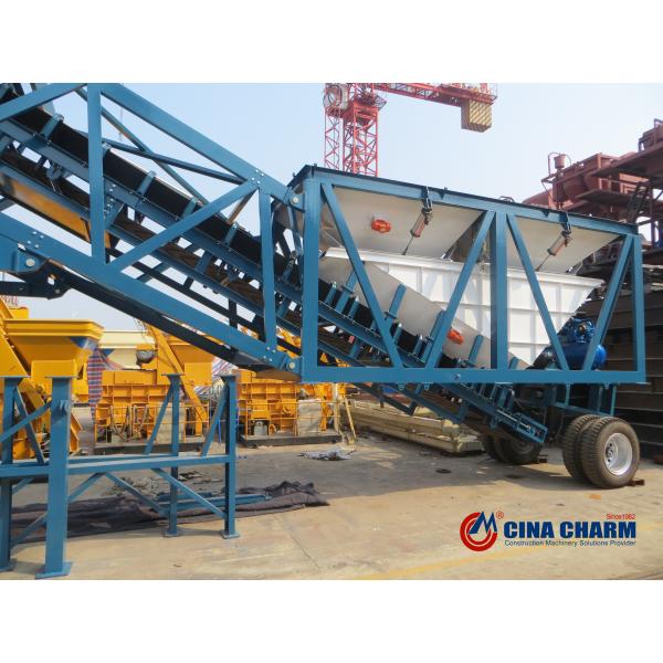 High Productivity Concrete Mixing Plant Mobile YHZS60 For Construction Works