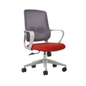 White Frame Mesh Office Chair Modern Design for Student and Employee Reclining