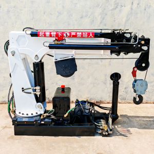 1-6 Ton Truck Mounted Crane Hydraulic Knuckle Boom Pickup Folding Crane Light