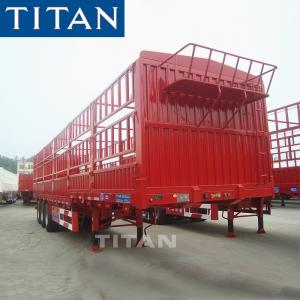 Wholesale TITAN 40-60 ton general cargo grain hopper fences trailers price from china suppliers