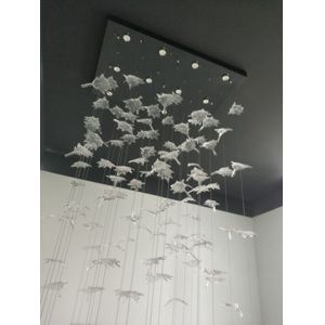 Art Designer Large Hotel Lobby Chandelier Maple Leaves Chandelier(WH-NC-96)