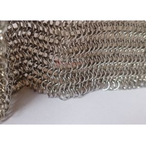 Weld Stainless Steel Chainmail Wire Mesh For Room Curtain