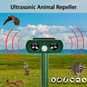 Motion Sensor and Flashing Lights Solar Animal Repeller for Outdoor Protection