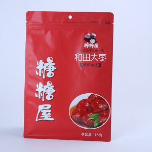 Snack 60mic Flat Bottom Bag Packaging Standing Pouch Flat Bottom
