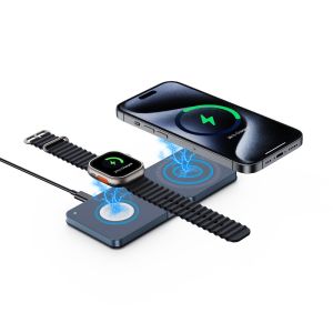 Portable Magnetic Foldable Wireless Charger with Multiple Charging Powers of 3W