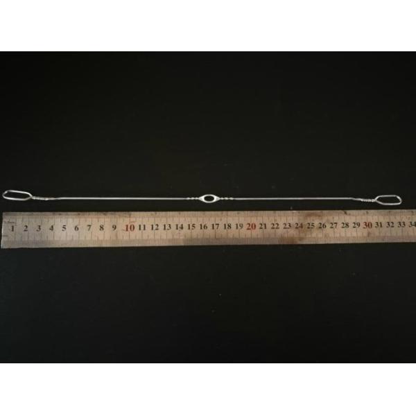 0.9x700mm Flanged Wire Heald Nylon Covered With Welded Eyelet