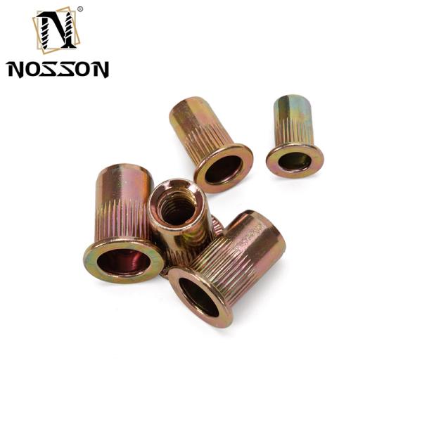 ZINC PLATED Aluminum Rivetnuts Blind Set Nutserts Threaded Insert Nutsert Cap Flat Head Rivet Nuts M3 M4 M5 M6 with 304 Stainless Steel