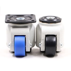 4EA 100kg-3000kg Retractable Leveling Casters Carbon Steel Seat Material: